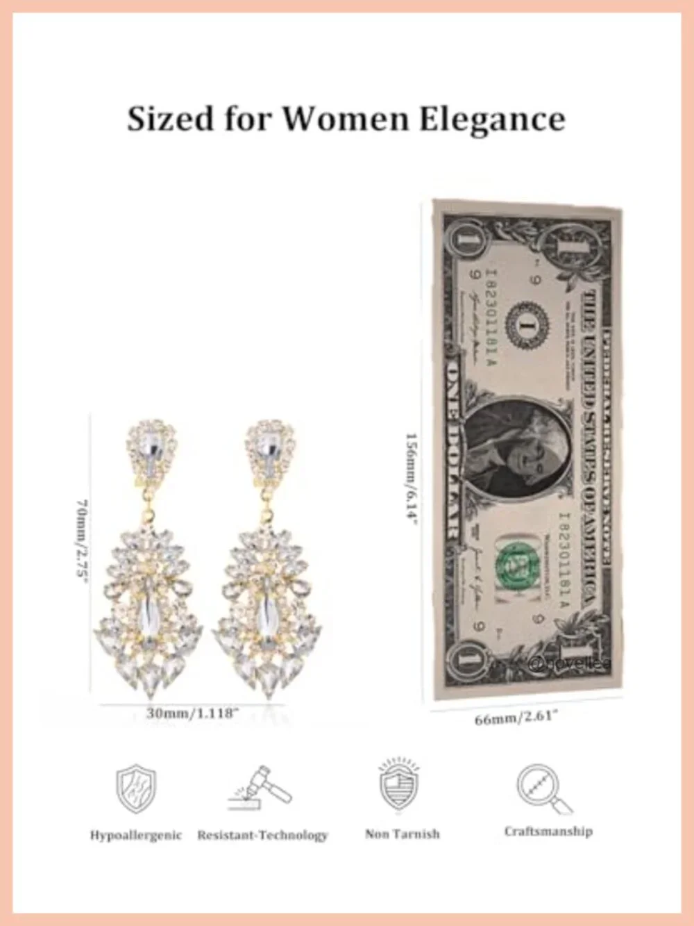 Silver Chandelier Earrings Dangling Hypoallergenic Large Rhinestone Drop